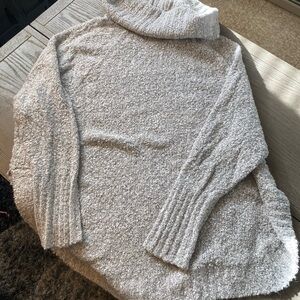 Faded Glory Textured Gray Turtleneck Sweater